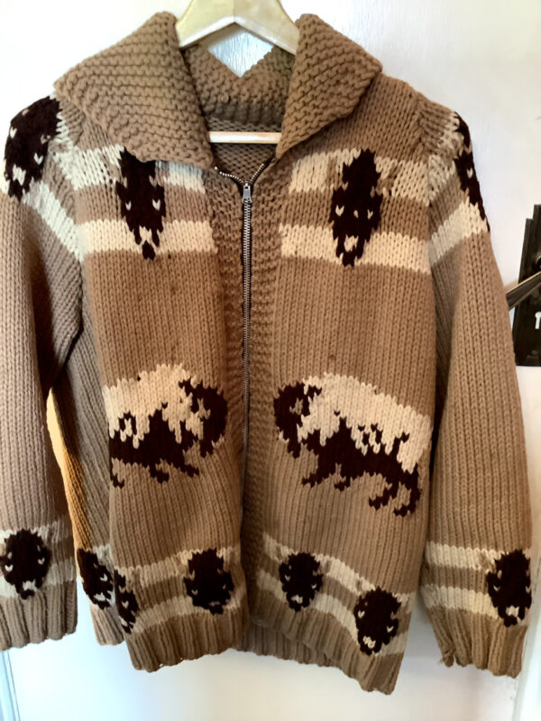 1950s American Style Woollen Zip-Up Cardigan