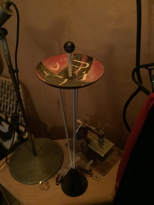1950s Metal Cigarette Stroke Trinket Tray