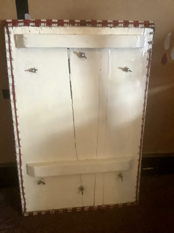 1950s Red And White Plastic Covered Side Table - Image 3