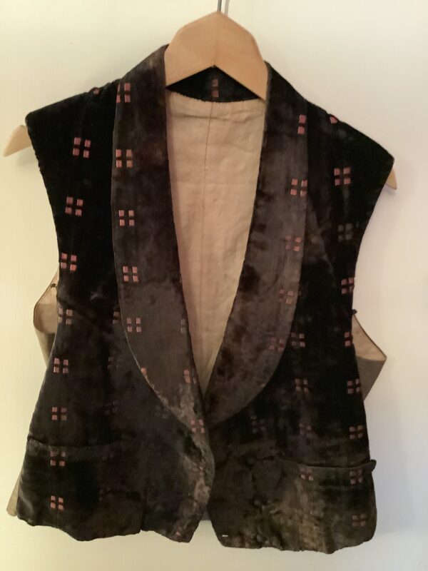 Edwardian Waistcoat In Brown Velvet