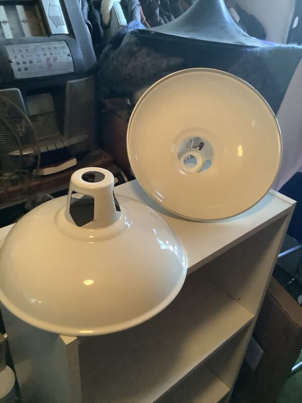Pair Of Industrial Lampshades